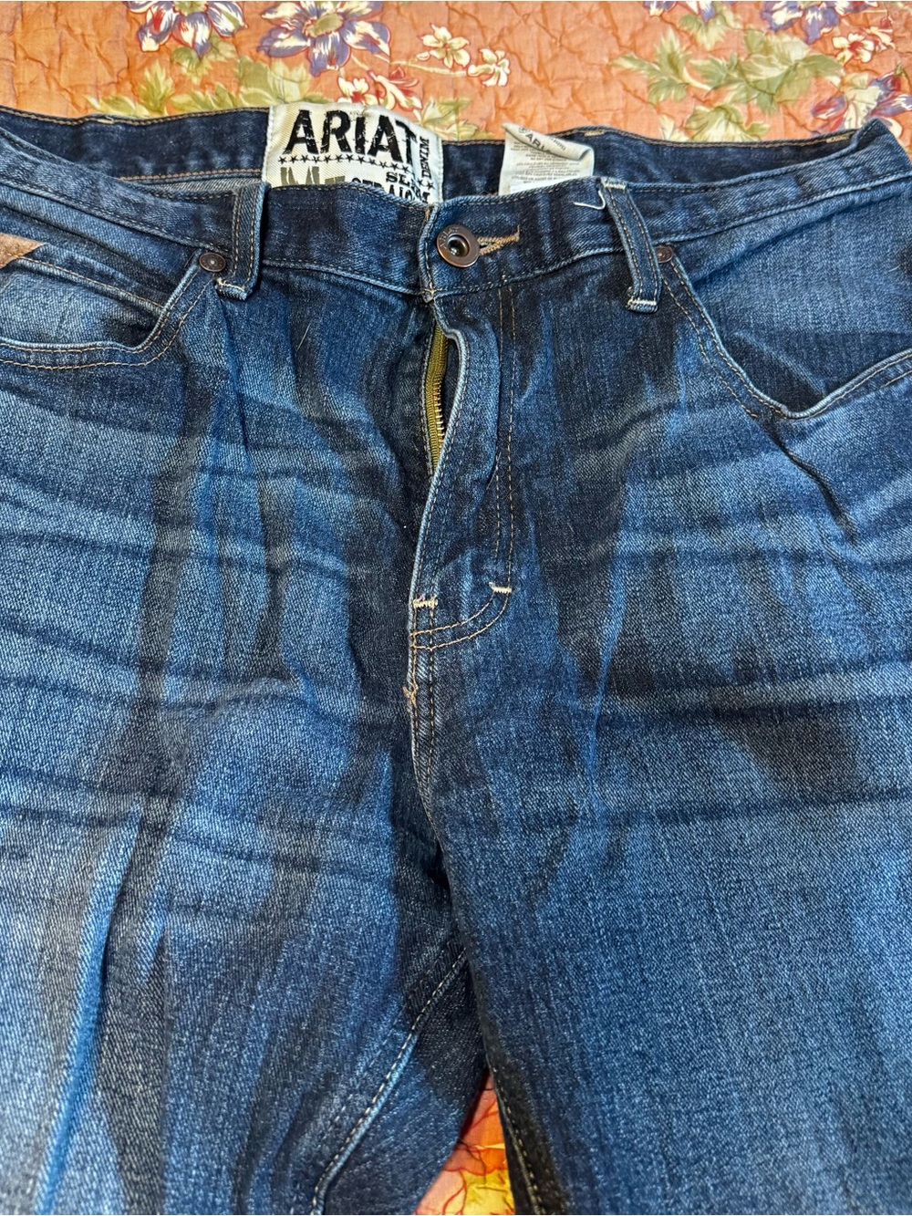 Ariat Men's Slim Jeans in Deep Blue Wash